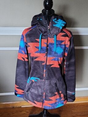 Roxy Women's Aztec Softshell Ski Jacket Size Medium Long Slim Fit